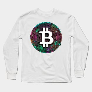 Bitcoin colorful Long Sleeve T-Shirt